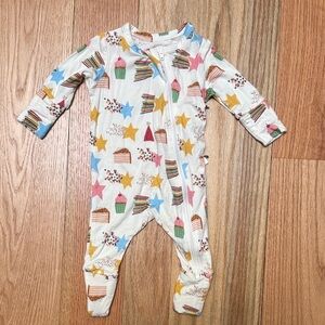 NWT! Pink Chicken Baby Bamboo Romper - Birthday Star